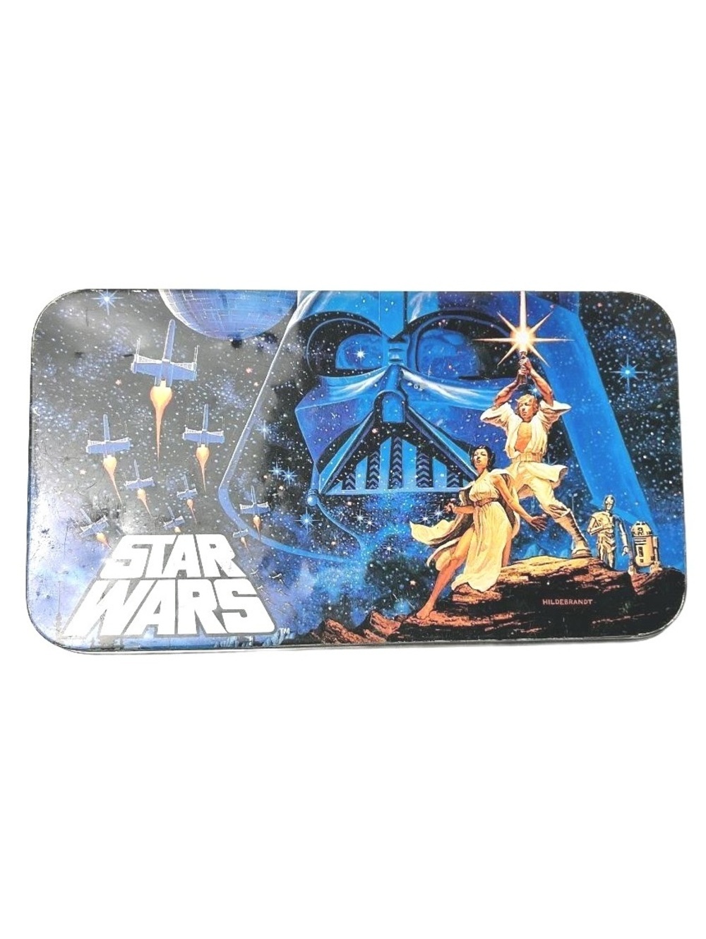 Vintage Star Wars Pencil Box Set with Notebook, Pencils, Sharpener, and Eraser